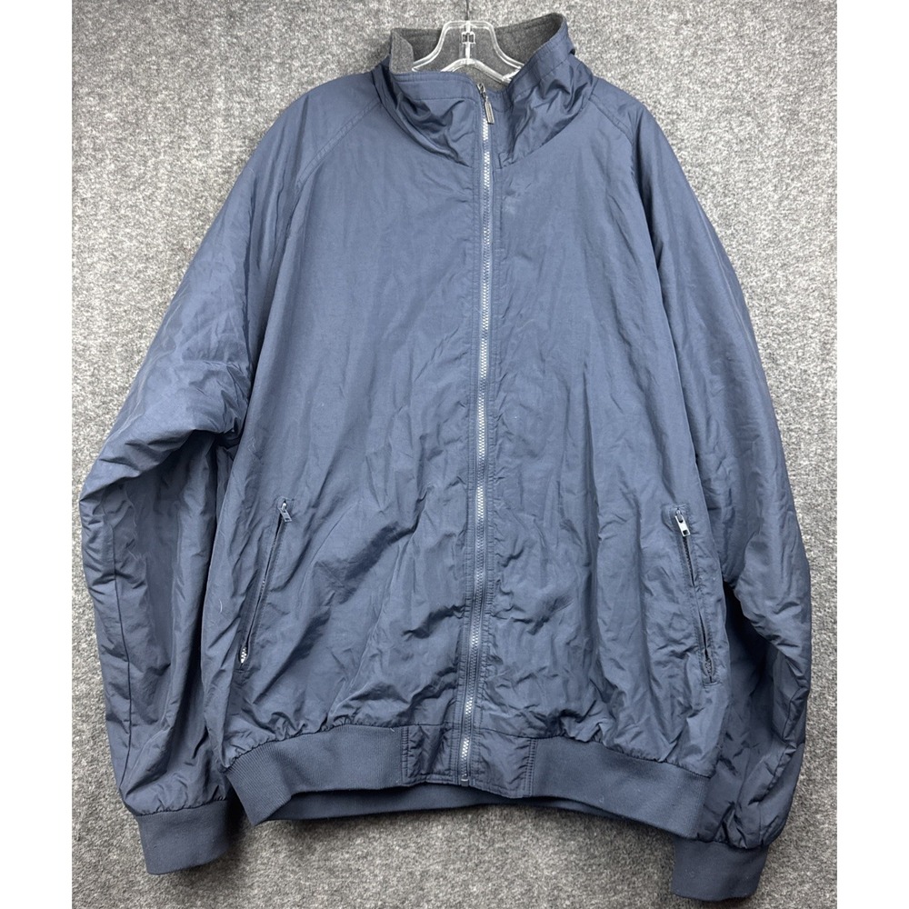 Holloway Men's Jacket Fleece Lined Full Zip Size 2XT Navy Blue‎